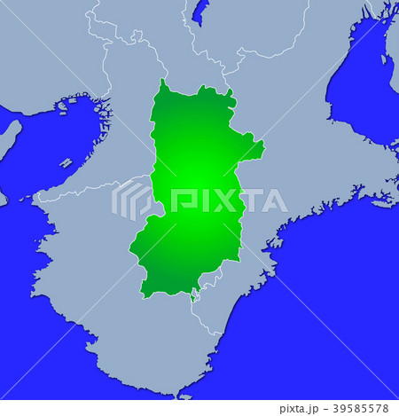 奈良県地図のイラスト素材