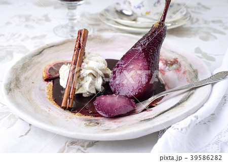 Poarched Pear on Plate 39586282