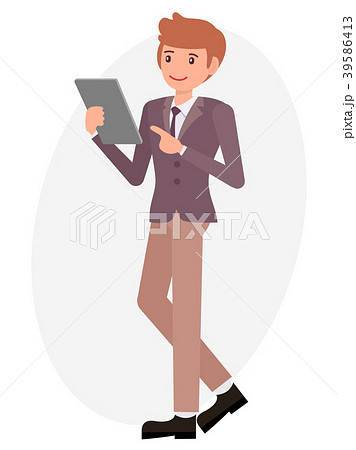 Cartoon character vector design male man standing Cartoon character vector design male man standing 39586413