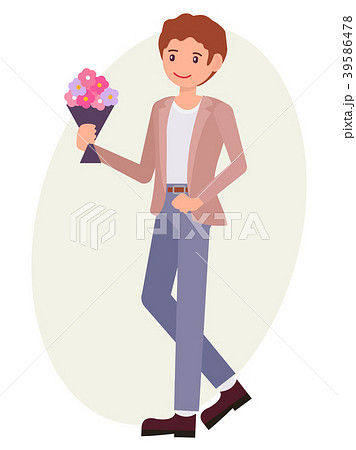Cartoon character vector design male man standing 39586478