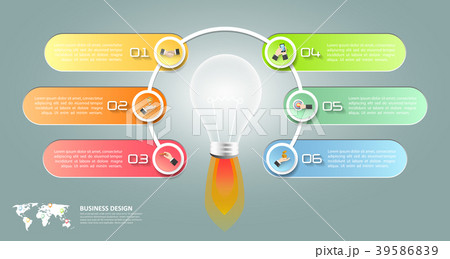 Design lightbulb infographic 6 options Design lightbulb infographic 6 options 39586839