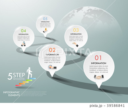 Design infographic template 5 options.  39586841