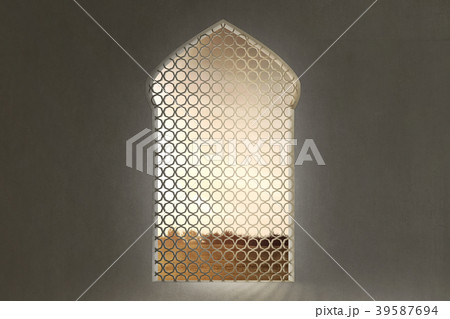 Mosque windows with unique pattern Mosque windows with unique pattern 39587694