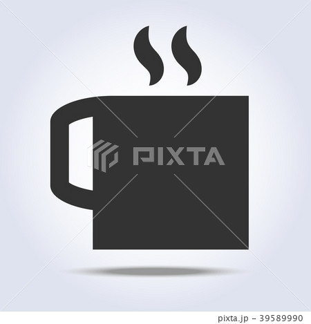 Stylized cup icon gray colors 39589990