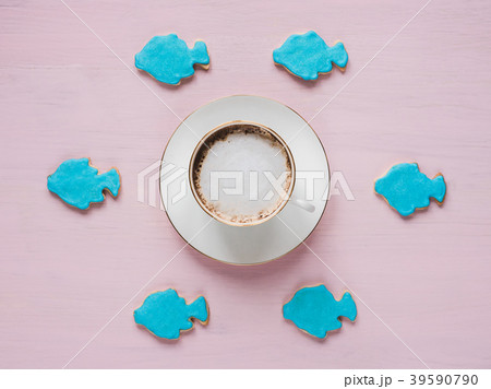 Coffee and a festive cookies Coffee and a festive cookies 39590790