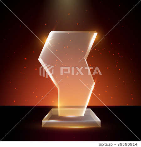 Blank Transparent Acrylic Glass Trophy Award 39590914