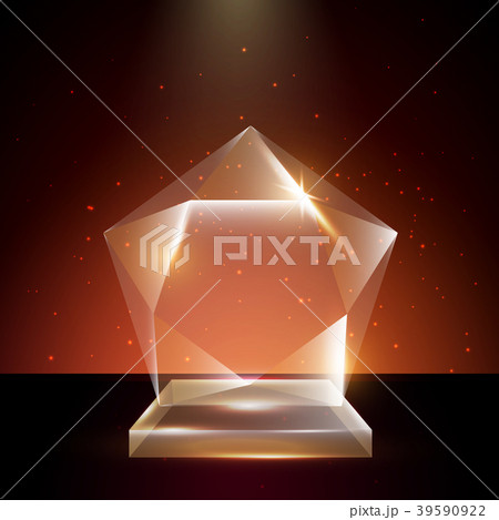 Blank Transparent Acrylic Glass Trophy Award 39590922