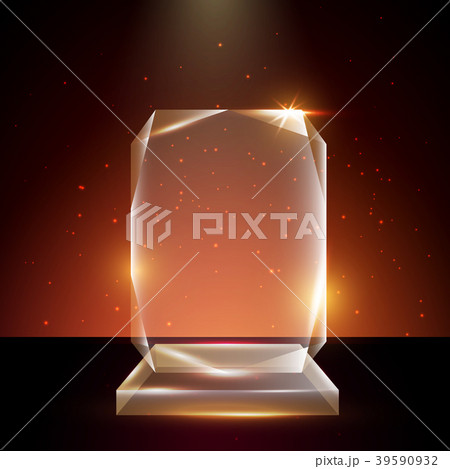 Blank Transparent Acrylic Glass Trophy Award 39590932