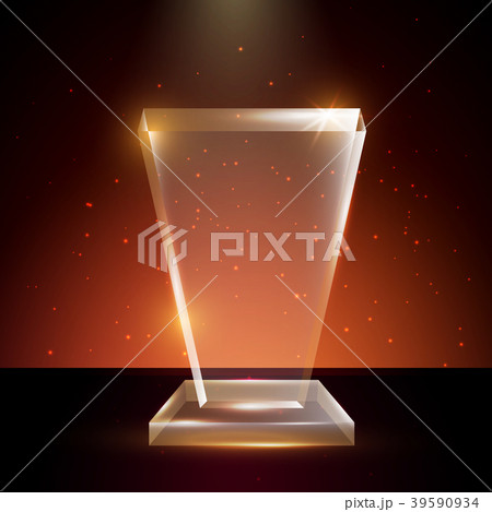 Blank Transparent Acrylic Glass Trophy Award 39590934