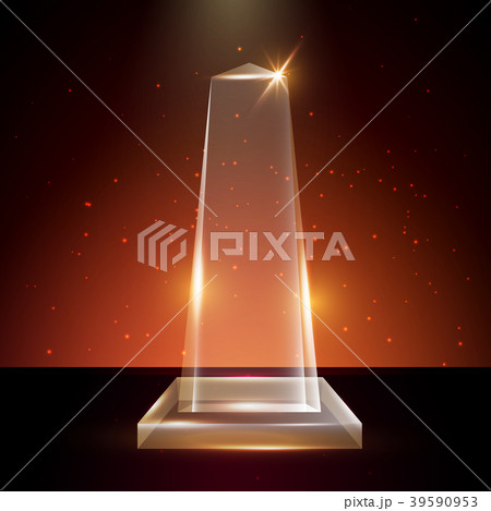 Blank Transparent Acrylic Glass Trophy Award 39590953