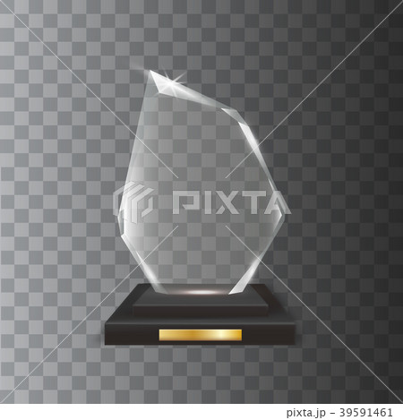 Transparent Realistic Acrylic Glass Trophy Award 39591461
