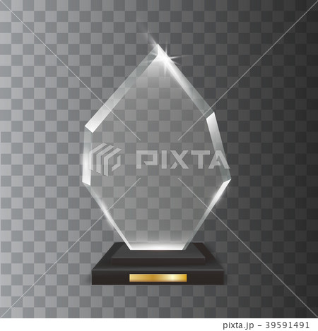 Transparent Realistic Acrylic Glass Trophy Award 39591491
