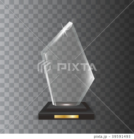 Transparent Realistic Acrylic Glass Trophy Award 39591493