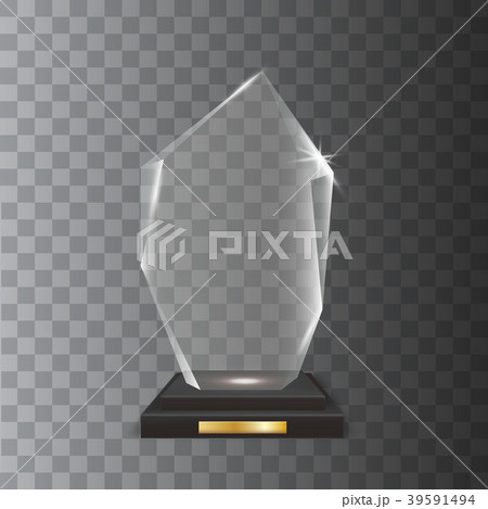 Transparent Realistic Acrylic Glass Trophy Award 39591494