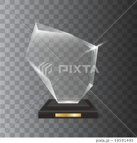 Transparent Realistic Acrylic Glass Trophy Award 39591495