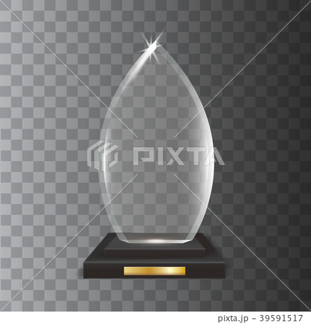 Transparent Realistic Acrylic Glass Trophy Award 39591517