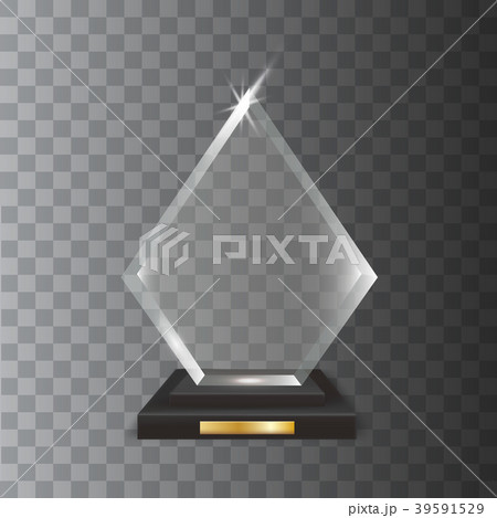Transparent Realistic Acrylic Glass Trophy Award 39591529