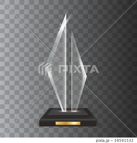 Transparent Realistic Acrylic Glass Trophy Award 39591532