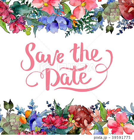 Colorful bouquet. Floral botanical flower. Wild Colorful bouquet. Floral botanical flower. Wild 39591775