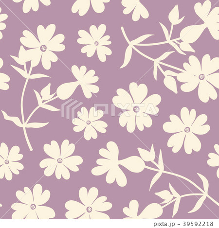 Vector floral pattern of white flowers 39592218