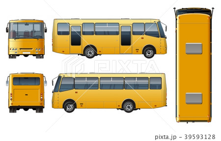 Vector urban passenger mini-bus mock-up 39593128