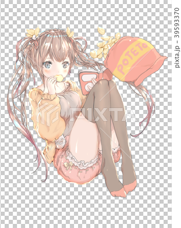 Girl lanobe-style eating potech 39593370