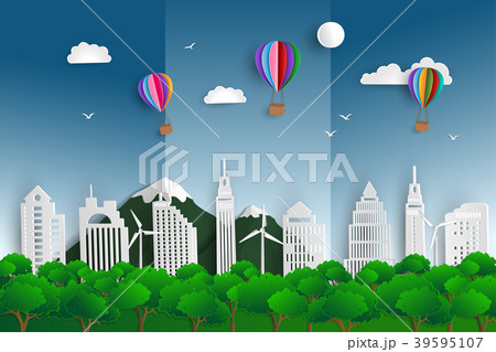 ecology concept with green nature landscape 39595107