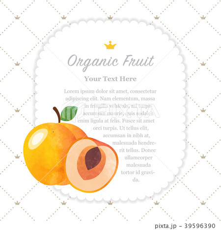 Watercolor nature organic fruit memo frame 39596390