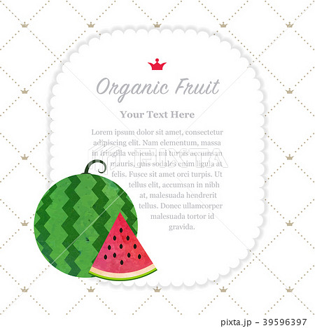 Watercolor nature organic fruit memo frame 39596397