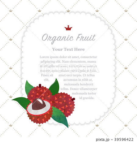 Watercolor nature organic fruit memo frame 39596422