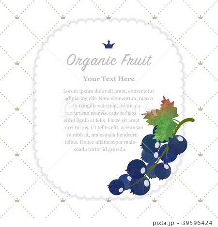 Watercolor nature organic fruit memo frame 39596424