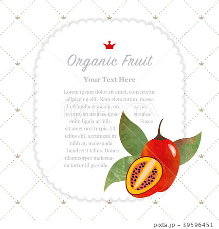 Watercolor nature organic fruit memo frame Watercolor nature organic fruit memo frame 39596451