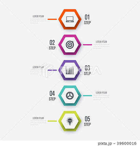 Vector illustration infographics 5 options 39600016