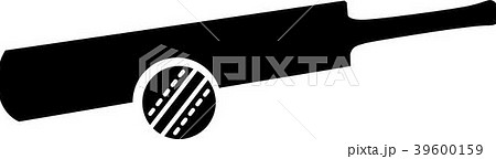 Cricket bat and ball 39600159