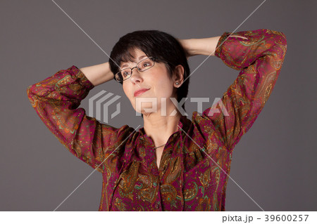 Portrait of a smiling middle aged caucasian woman Portrait of a smiling middle aged caucasian woman 39600257