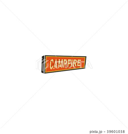 Vintage Hand drawn camping sign, travel badge - 39601038