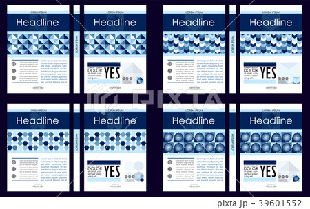 Blue set of  A4 Business Book Cover Design   Blue set of  A4 Business Book Cover Design   39601552