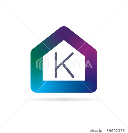 house logo with letter k sign logo templateのイラスト素材 39602376