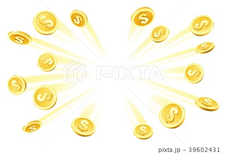 Gold coins explosion 39602431