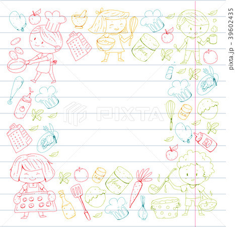 Chilren menu, kids cafe, restaurant. Kindergarten 39602435
