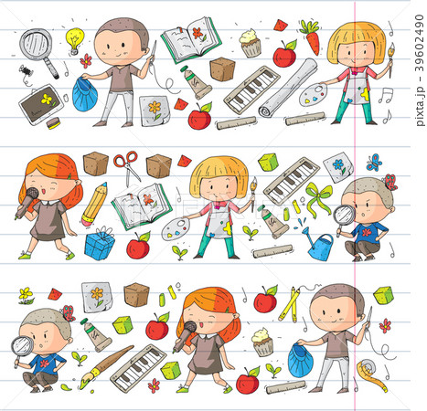 Children. School and kindergarten. Creativity and 39602490