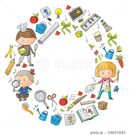Children. School and kindergarten. Creativity and 39602685