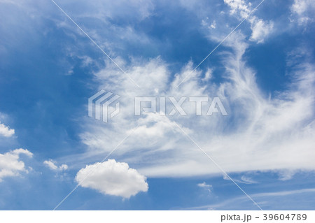 Transparent blue sky with clouds  39604789