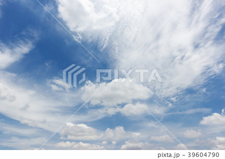 Transparent blue sky with clouds Transparent blue sky with clouds 39604790