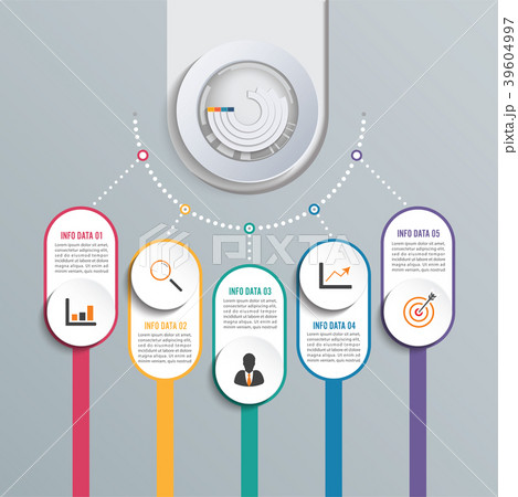 Abstract infographics number 5 options template. Abstract infographics number 5 options template. 39604997