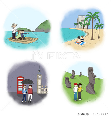 Vector - making a good memories for several landmarks around the world. 006 Vector - making a good memories for several landmarks around the world. 006 39605547