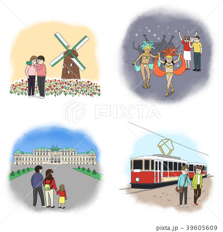 Vector - making a good memories for several landmarks around the world. 003 Vector - making a good memories for several landmarks around the world. 003 39605609