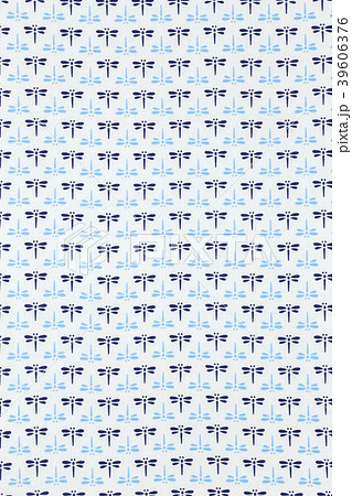 背景素材　手ぬぐい　和柄（トンボ）-japanese pattern 39606376
