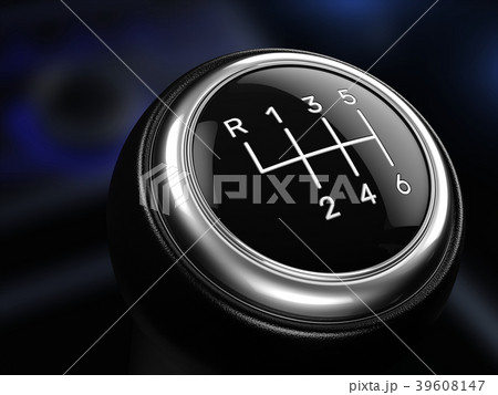 Close up of Gear stick - 3d render 39608147