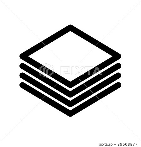 Layers or stack of papers icon. Outline modern Layers or stack of papers icon. Outline modern 39608877